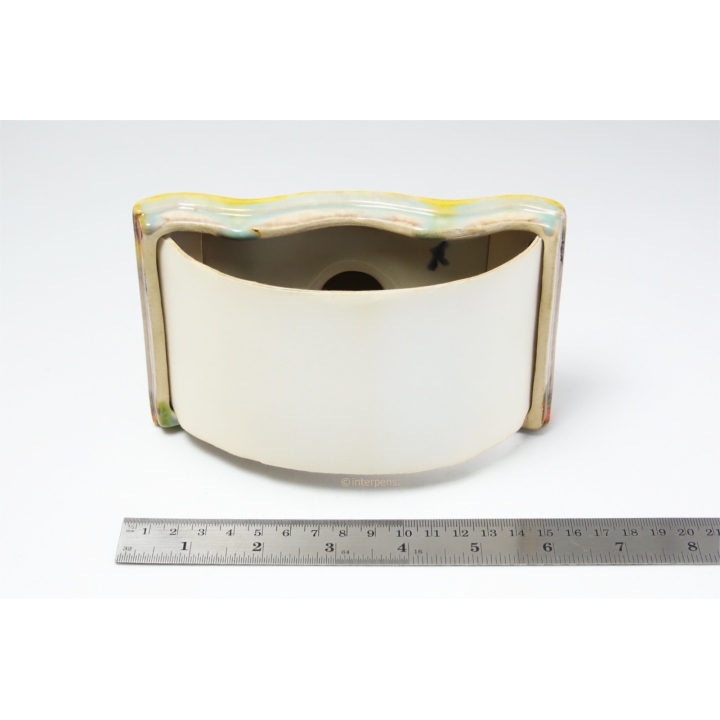 Art Deco Ceramic Writing Desk-Set Inkwell Blotter Envelope Holder w/ Pelikan