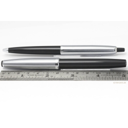 Over het algemeen Tablet Pijnboom Diplomat Fountain Pen Ballpoint Set Grey Steel M Nib Vintage