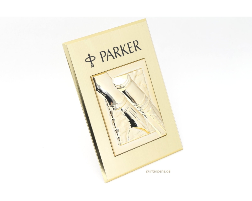 Parker Duofold Stift Werbeaufsteller Shop Werbung Vergoldet Plastik