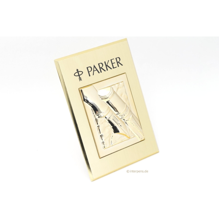 Parker Duofold Stift Werbeaufsteller Shop Werbung Vergoldet Plastik