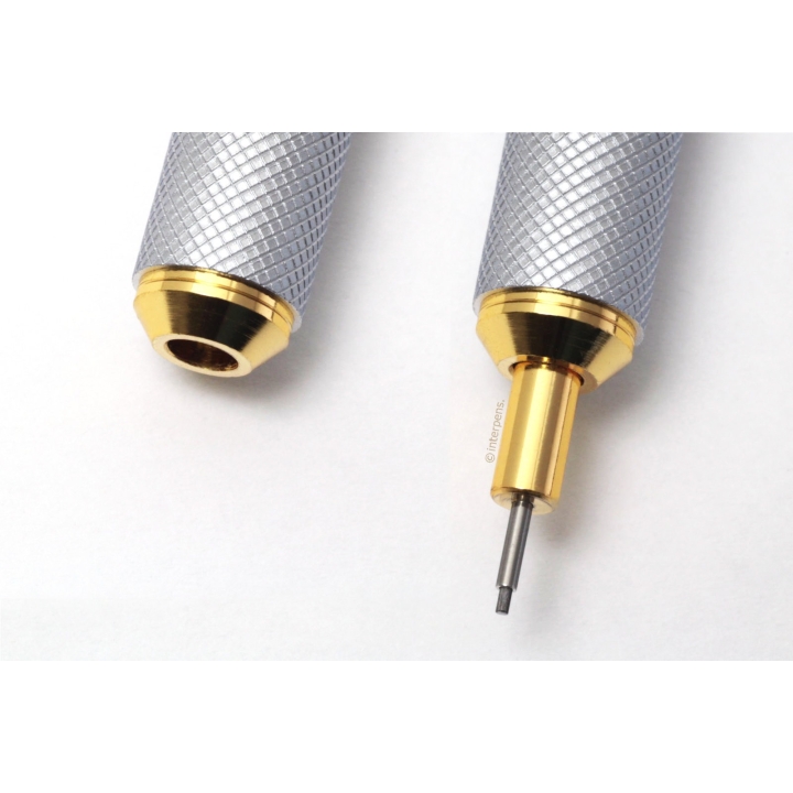 Rotring 800 Silber 0,5mm Druck-Bleistift Gerändelter Griff Hexagonal