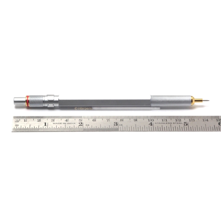 Rotring 800 Silver 0,5mm Mechanical Pencil Knurled Grip Hexagonal