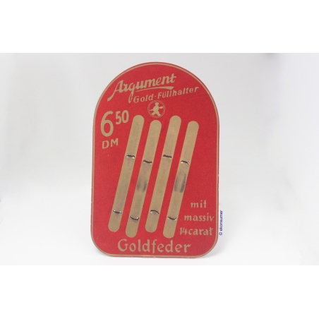 Argument Gold-Füllhalter Verkaufsdisplay um 1950