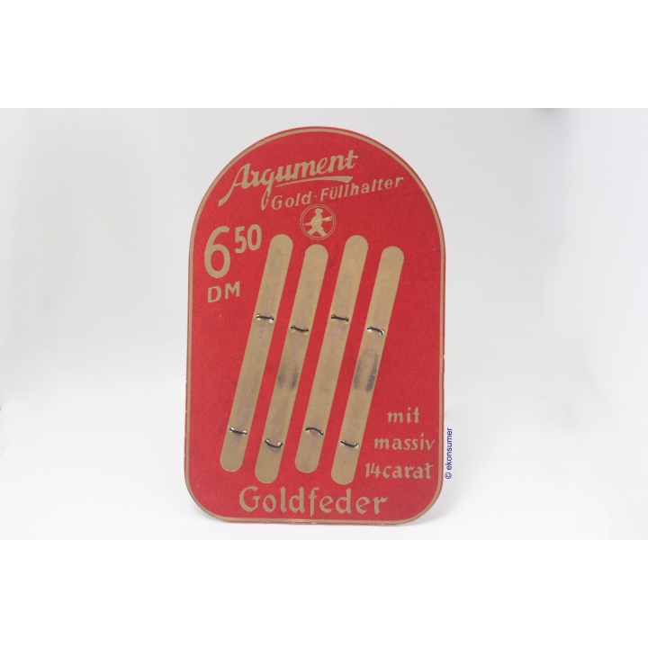 Argument Gold-Füllhalter Verkaufsdisplay um 1950
