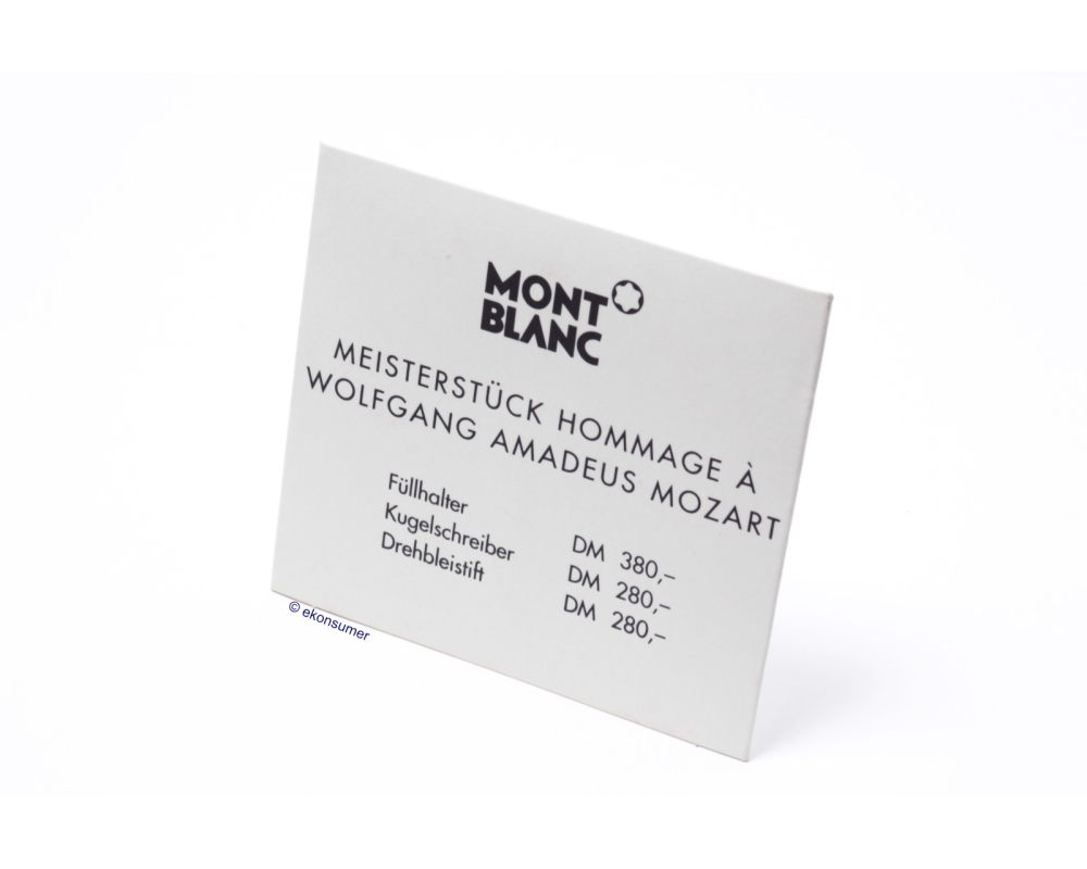 Montblanc Meisterstück Mozart Schaufensterdekoration Reklame Füllfederhalter