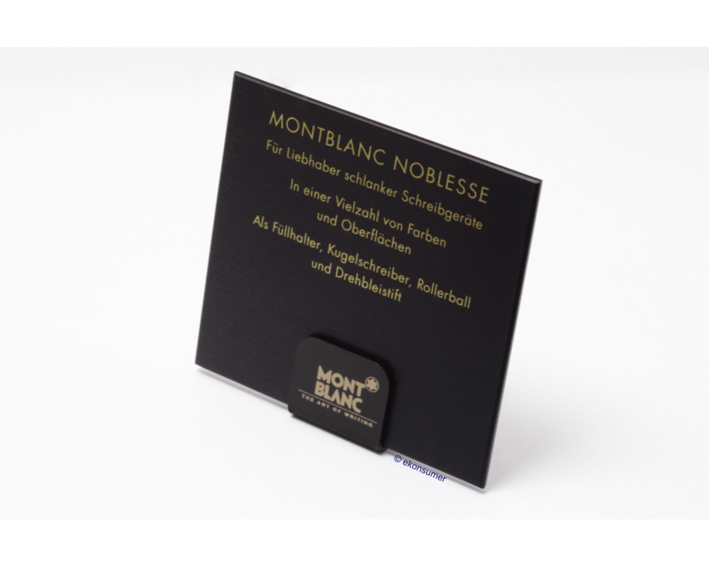 Montblanc Noblesse Schaufensterdekoration Reklame Füller Füllfederhalter