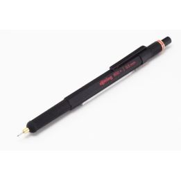 Rotring 800+ Black 0,5mm Push-Mechanism Pen Knurled Grip Hexagonal