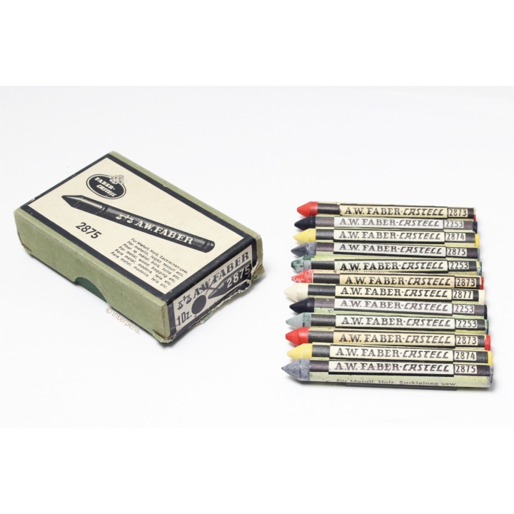 Faber-Castell 2875 Set Signierstifte 1Dutzend rot gelb weiss schwarz Box