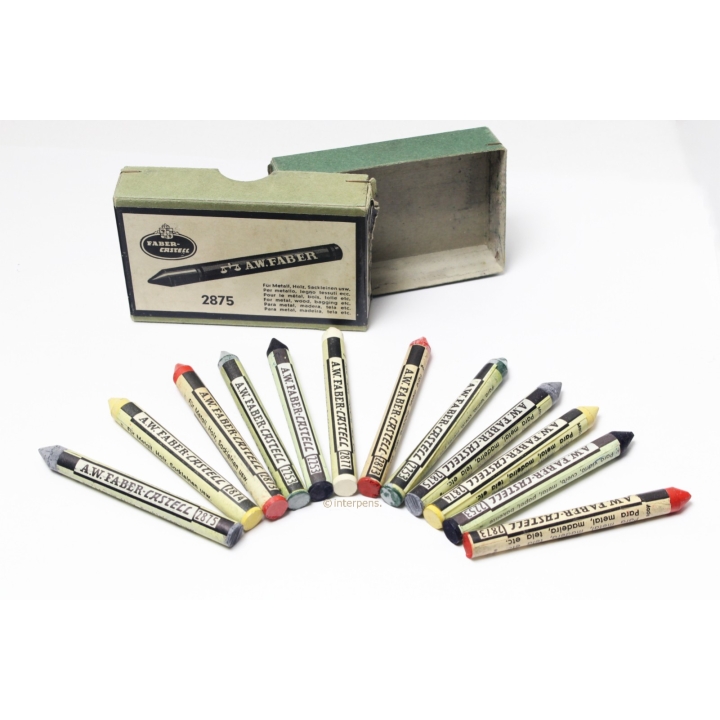 Faber-Castell 2875 Set Signierstifte 1Dutzend rot gelb weiss schwarz Box