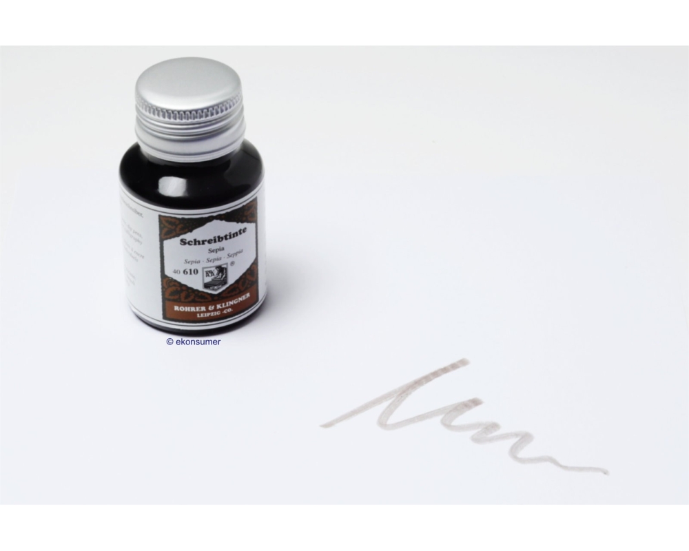Sepia brown 610  Rohrer u. Klingner Writing Ink 50 ml Inkwell