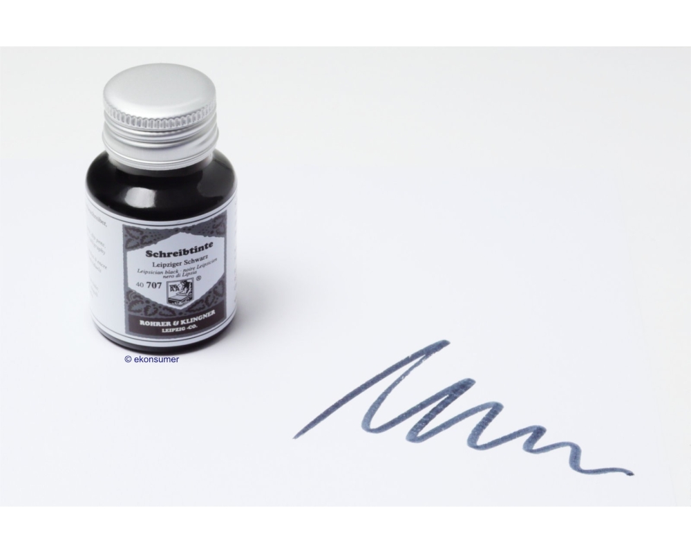 Leipsician black 707 Rohrer u. Klingner Writing Ink 50 ml Inkwell