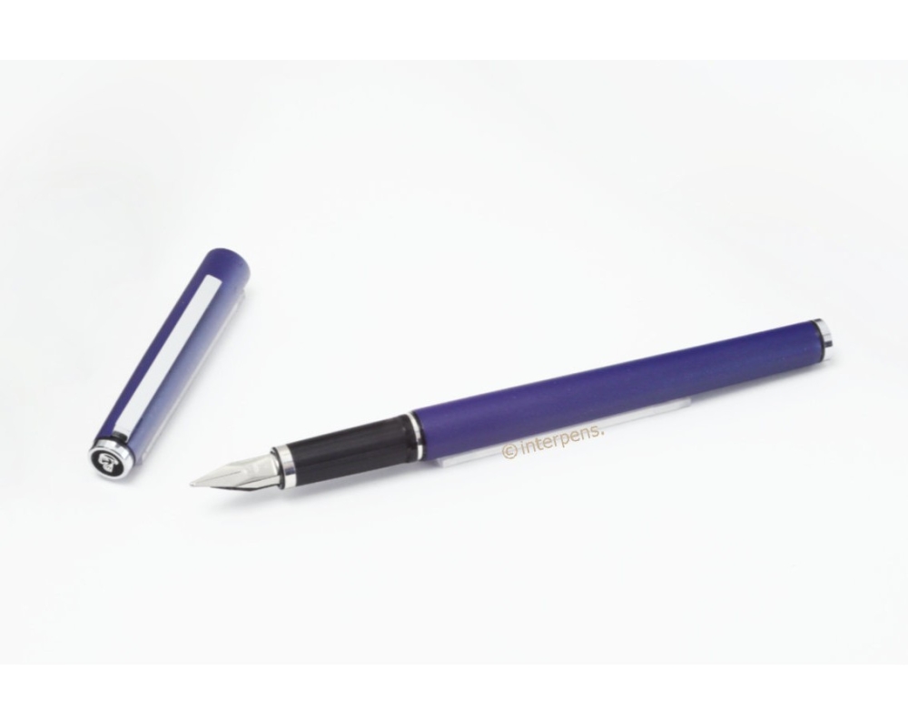 Pelikan P630 Signum Edelstahl B Feder Duritan Dunkelblau Patronenfüller