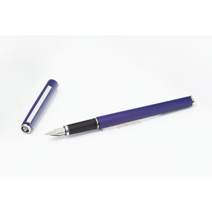 Pelikan P630 Signum Edelstahl B Feder Duritan Dunkelblau Patronenfüller