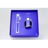 Caran d'Ache LÉMAN KLEIN BLUE Limited Edition 18C M Nib Fountain Pen Cartridgefiller Inkwell Box