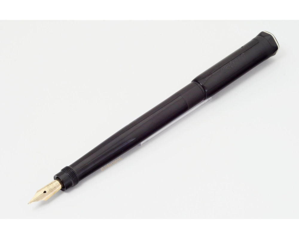Goldfink no. 4 Safety Pen Hard rubber 14C OM Gold-nib 1930 VINTAGE