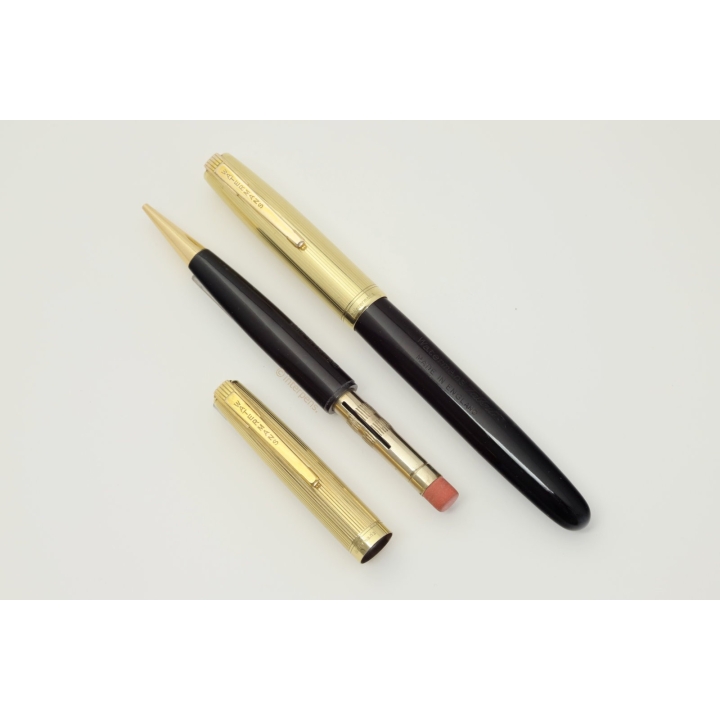 Waterman Taperite Statleigh Set Hebelfüllhalter Drehbleistift in Box Vintage
