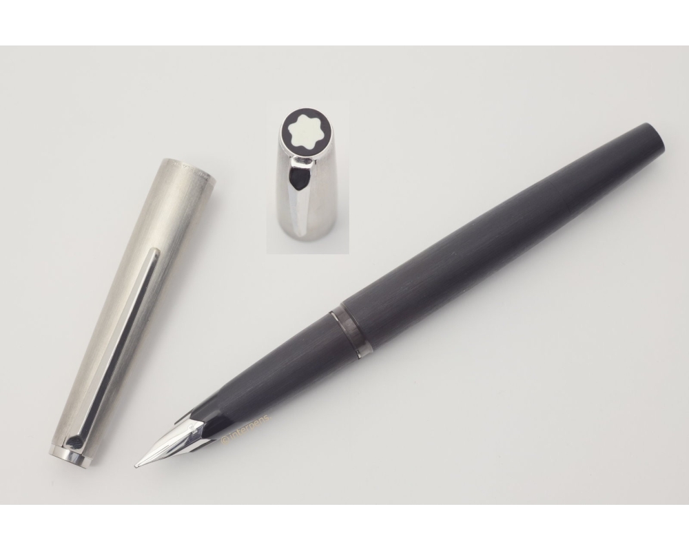Montblanc 225 Classic Kolbenfüllhalter Matt-Schwarz 14C F Goldfeder Vintage