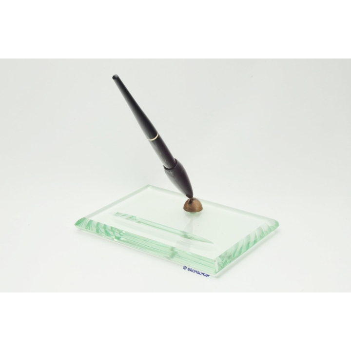 Pelikan 400f Tischfüllhalter 14C OBB Goldfeder Glasstand Milano 1957 Vintage