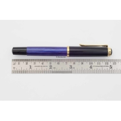 Pelikan R400 Old Style Rollerball Fineliner Blue-striped Black Gold Box