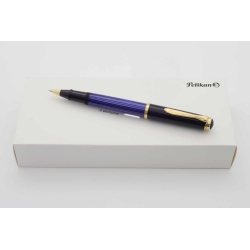 Pelikan R400 Old Style Rollerball Fineliner Blue-striped Black Gold Box