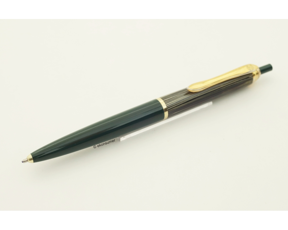 Geha 320 Hermetic Ballpoint Pen Dark-green striped 1950es Vintage