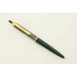 Geha 320 Hermetic Ballpoint Pen Dark-green striped 1950es Vintage