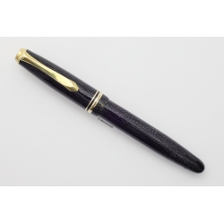 Soennecken 111 Superior Black-Silver Piston Filler 14K BB flex Gold Nib Vintage