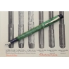 Soennecken 304 Malachite-green Pushbutton-filler 14K flex M Gold-nib Vintage