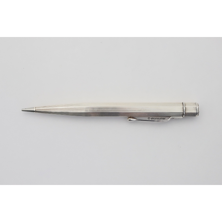 Art Deco Drehbleistift Georg Lauer 925 Sterlingsilber 1.18 mm Mine Achtseitige Form