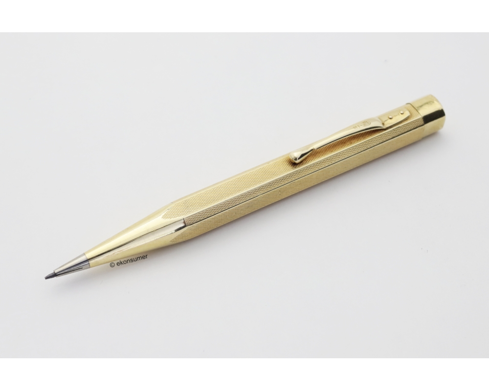 Art Deco Pencil Georg Lauer 585 Gold 1.18 mm Lead Octogonal Shape