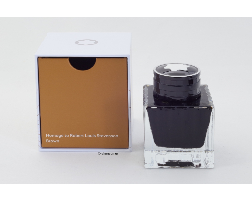 Montblanc Homage to Robert L. Stevenson Braun Schreibtinte Tintenfass 50ml OVP