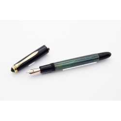 Pelikan 400NN Green striped 14C M flex Gold-nib Piston filler 1957 Vintage