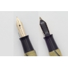 Student Nr.10 Black & Pearl Puschbutton-filler 14ct. M Bock-Gold-nib 1935 Box Vintage