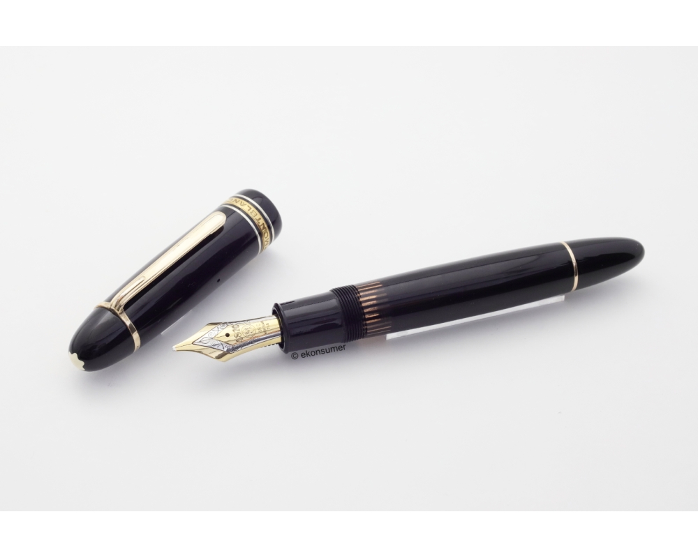 Montblanc Masterpiece 149 Celluloid Silver-rings Piston-filler 18C BB Gold-nib Vintage