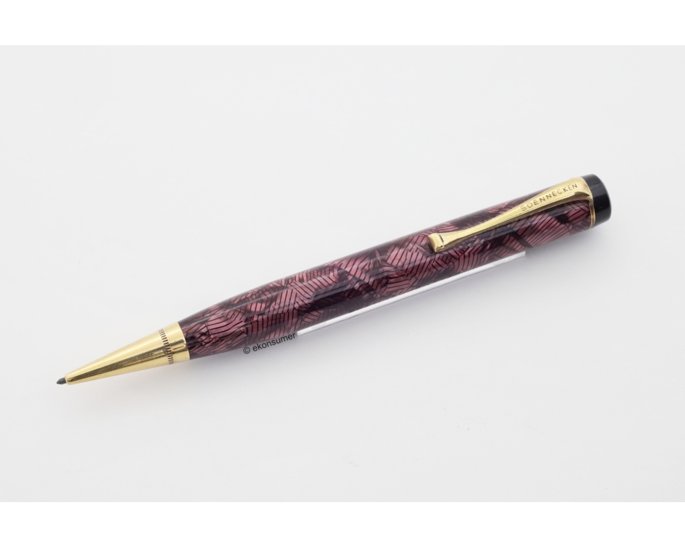 Soennecken 125 Mechanical Pencil 1,18 mm Red-candystripe Celluloid 1940 Vintage