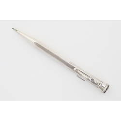 Art Deco Mechanical Pencil 830 Silver 1.18 mm Lead Guilloche Vintage