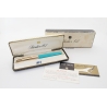 Parker 61 Torqoise Rolled-gold 14C M Goldnib Capillary-filler England Box