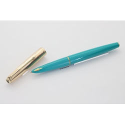 Parker 61 Torqoise Rolled-gold 14C M Goldnib Capillary-filler England Box