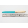 Parker 61 Torqoise Rolled-gold 14C M Goldnib Capillary-filler England Box