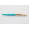 Parker 61 Torqoise Rolled-gold 14C M Goldnib Capillary-filler England Box
