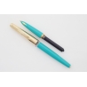 Parker 61 Torqoise Rolled-gold 14C M Goldnib Capillary-filler England Box