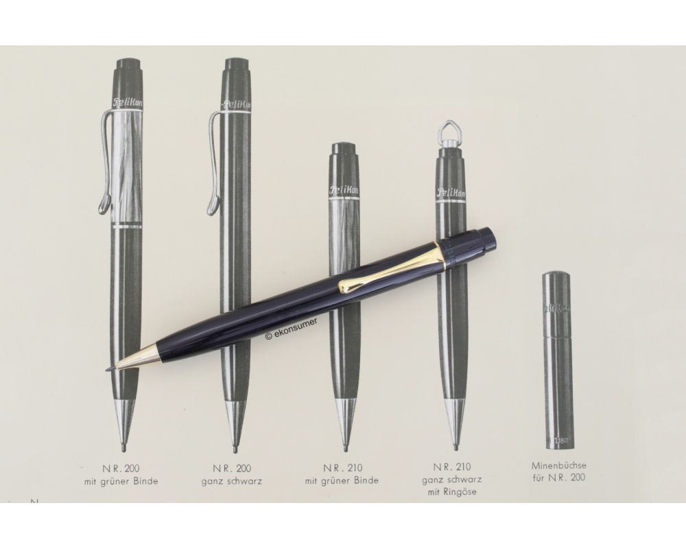 Pelikan 200 Black Mechanical Pencil 1,18 mm GERMANIA Italy 1938