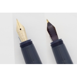 Soennecken 55 Petrol-blue Piston-filler 14K F Gold-nib Vintage - RARE!