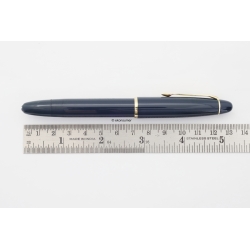 Soennecken 55 Petrol-blau Kolbenfüllhalter 14K F Goldfeder Vintage - SELTEN!
