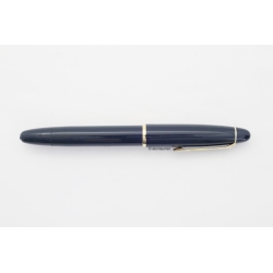 Soennecken 55 Petrol-blau Kolbenfüllhalter 14K F Goldfeder Vintage - SELTEN!