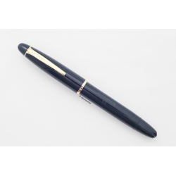 Soennecken 55 Petrol-blau Kolbenfüllhalter 14K F Goldfeder Vintage - SELTEN!