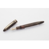Soennecken 333 Superior gold-striated Celluloid Piston-filler 14K M flex Gold-nib Vintage