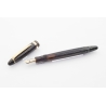 Soennecken 333 Extrar silver-striated Celluloid Piston-filler 14K OBB flex Gold-nib Vintage