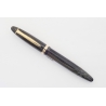 Soennecken 333 Extra silber-gestreiftes Zelluloid Kolbenfüllhalter flex 14K OBB Goldfeder Vintage