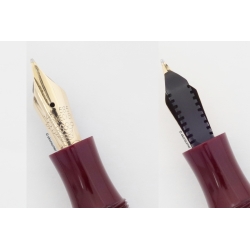 Soennecken 444 Extra Burgundy Piston-filler 14K M Gold-nib Vintage
